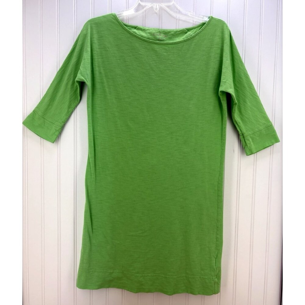 Lilly Pulitzer 3/4 Sleeve T Shirt Dress Lime Green Pima Cotton Women's Small S